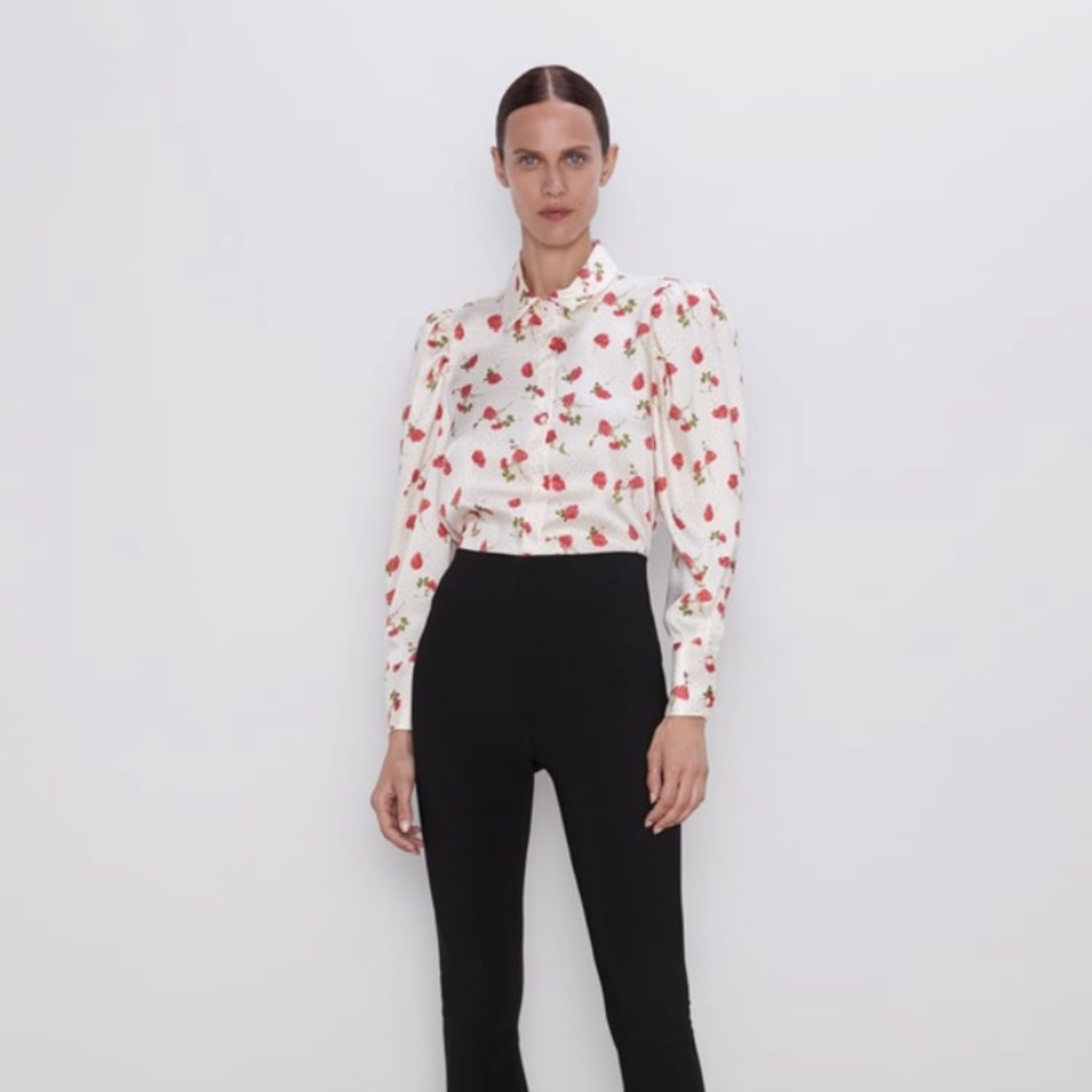 Zara Floral Print Blouse